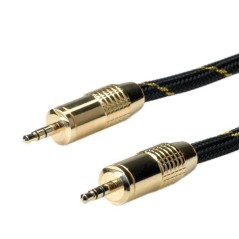 Roline GOLD AUDIO KABEL 3,5 MM, STIK - Guldbelagte stik